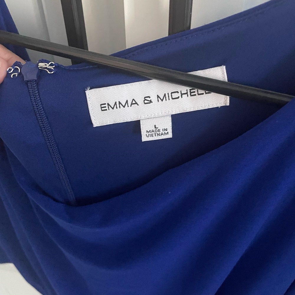 Emma & Michele Royal Blue Jumpsuit - Picture 2 of 4